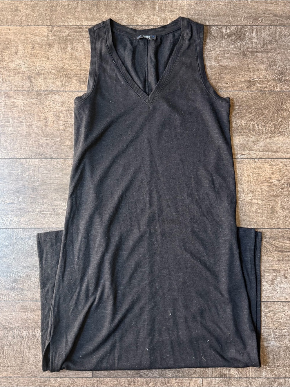 PAIGE Black Knit Maxi Dress